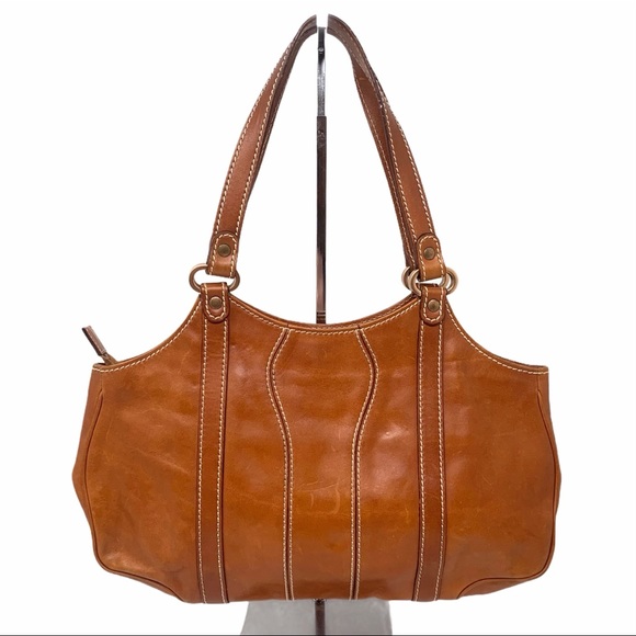 Vintage Gucci Leather Double Strap Shoulder Bag - Picture 2 of 14